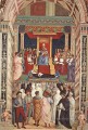 El Papa Eneas Piccolomini canoniza a Catalina de Siena Pinturicchio renacentista